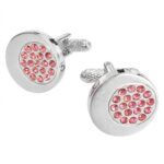 Light Rose Crystals Cufflinks