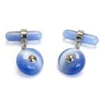 Baby Blue Cat's Eyes Cufflinks