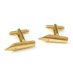 Golden Pen Nib Cufflinks