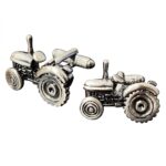 Tractor - Burnished Silver Cufflinks