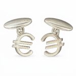 Euro Sign Chain Link Cufflinks