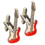 Red Strat Guitar Cufflinks