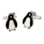 Penguin With Crystal Eye Cufflinks