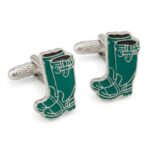 Green Wellies Cufflinks