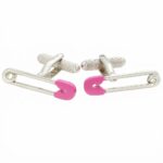 Safety Pin Pink Cufflinks