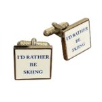I'd Rather Be Skiing Cufflinks