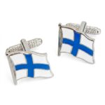 Finland Flag (Wavy) Cufflinks